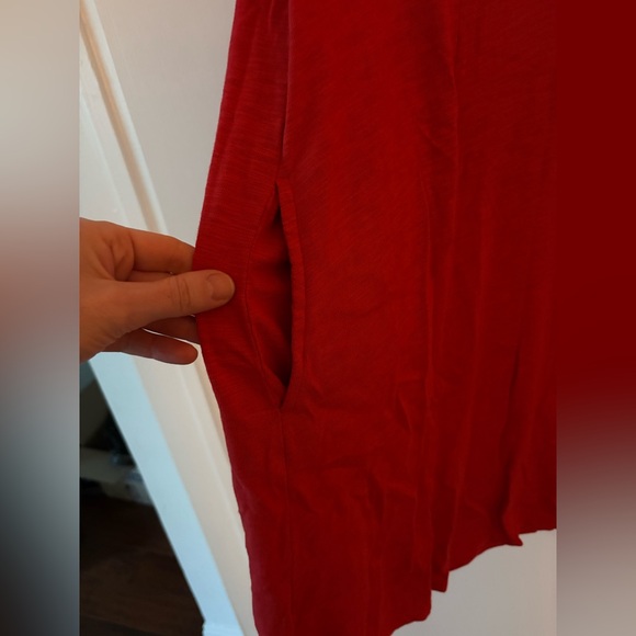 J. Jill Size Small Cotton Modal Sleeveless Crewneck Dress With Pockets Orange - Picture 7 of 9